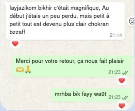 WhatsApp Feedback Nassim